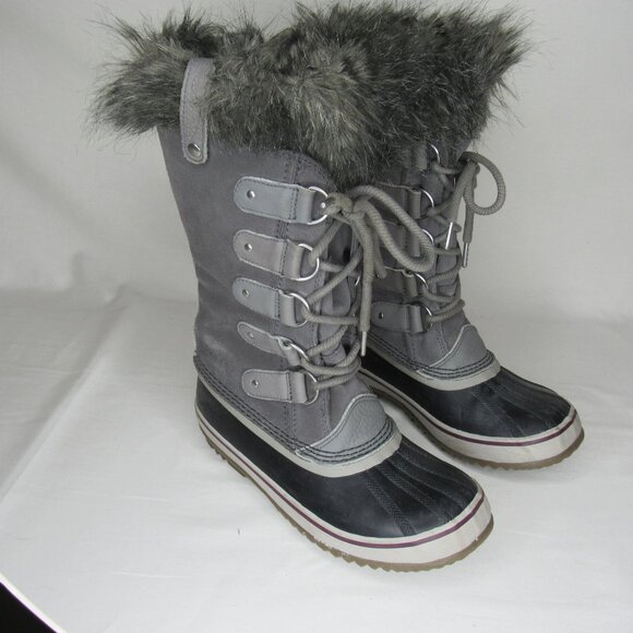 Sorel JOAN OR ARCTIC Gray Winter Waterproof Boots Women's 7.5 - Picture 1 of 11